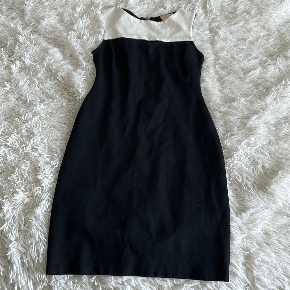 Black and white midi dress